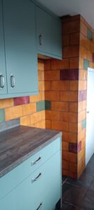 TilingWork KitchenTiles WallTiling AmberTiles ToppsTiles BALGrout CeramicTiles TilerUK DoncasterTiling KitchenDesign TileInspiration ColourPop HomeRenovation TilingDoneRight