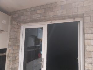 Tiling KitchenTiling Splashback GresTiles BrickEffect MitreCuts DoncasterQualityTiling Kerakoll BALGrout WallTiles UKTiler HomeImprovement KitchenDesign DoncasterTiler DoncasterTiling