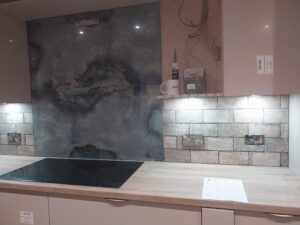 Tiling KitchenTiling Splashback GresTiles BrickEffect MitreCuts DoncasterQualityTiling Kerakoll BALGrout WallTiles UKTiler HomeImprovement KitchenDesign DoncasterTiler DoncasterTiling