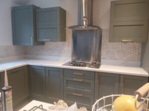 KitchenSplashback HexagonTiles NaturalStone LimestoneTiles KitchenTiling ProfessionalTiler UKTiler DoncasterTiler DoncasterTiling QualityTiling