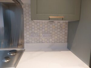 KitchenSplashback HexagonTiles NaturalStone LimestoneTiles KitchenTiling ProfessionalTiler UKTiler DoncasterTiler DoncasterTiling QualityTiling