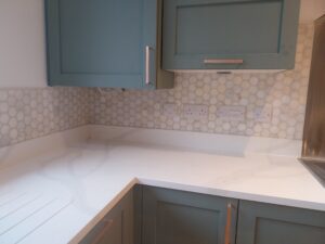 KitchenSplashback HexagonTiles NaturalStone LimestoneTiles KitchenTiling ProfessionalTiler UKTiler DoncasterTiler DoncasterTiling QualityTiling