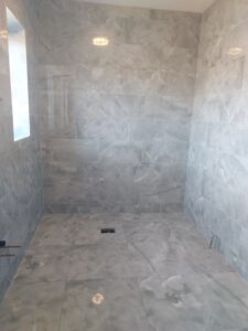 DoncasterTiler Doncaster BathroomRenovation BathroomTiling GresTiles OnyxTiles WalkInShower TileInstallation ProfessionalTiler ToppsTiles Kerakoll BALGrout