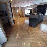 Tiling Tiler FloorTiling Herringbone WoodEffectTiles PorcelainTiles KitchenRenovation HomeRenovation KitchenFloor OpenPlanLiving Doncaster SouthYorkshire Yorkshire Kerakoll BALGrout ProfessionalTiler QualityWorkmanship AttentionToDetail TileInstallation HomeImprovement