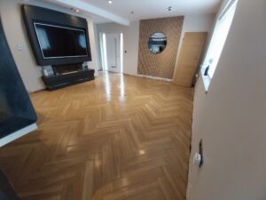 Tiling Tiler FloorTiling Herringbone WoodEffectTiles PorcelainTiles KitchenRenovation HomeRenovation KitchenFloor OpenPlanLiving Doncaster SouthYorkshire Yorkshire Kerakoll BALGrout ProfessionalTiler QualityWorkmanship AttentionToDetail TileInstallation HomeImprovement