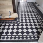 VictorianTiles HallwayRenovation PeriodProperty TileInstallation FloorTiling BlackAndWhiteTiles Doncaster Yorkshire Jackoboard Kerakoll BALGrout Tiler TilingSpecialist HomeRenovation
